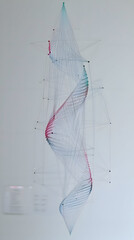 Wall Mural - DNA helix visualization - biotech, bio-technology, biology, genes, genetic engineering, analysis, therapy