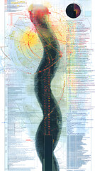 Wall Mural - DNA helix visualization - biotech, bio-technology, biology, genes, genetic engineering, analysis, therapy