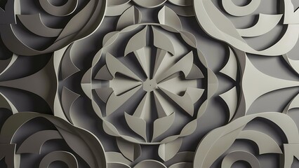 Abstract background paper cut gray wallpaper