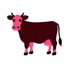 Canvas Print - a Dairy Cow vector illustration