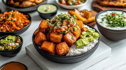 Wall Mural - Taco Rice - traditional Mexican food