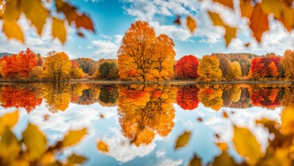 Wall Mural - Autumn background for a stock photo with space for text.
