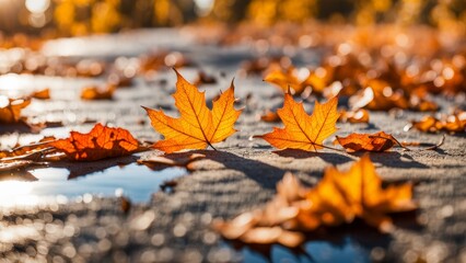 Wall Mural - Autumn background for a stock photo with space for text.