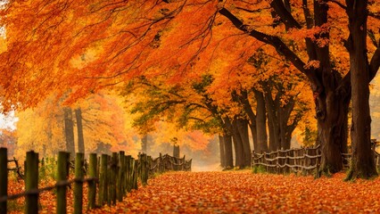 Wall Mural - Autumn background for a stock photo with space for text.