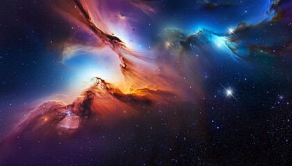 Wall Mural - astronomical marvels colorful nebula and galaxy in a starlit universe