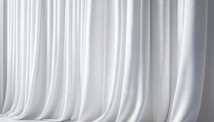 Wall Mural - soft white curtains are simple yet elegant for graphic design or wallpaper