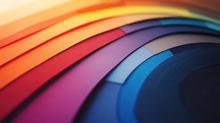 Wall Mural - rainbow spectrum round stripes wallpaper background