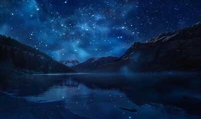 an enchanting stereoscopic night sky with stars