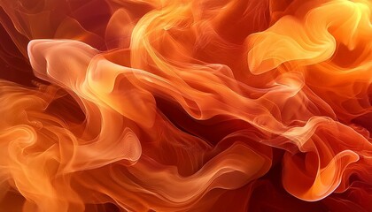 Wall Mural - calming rhythms of orange and red abstract firestorm background