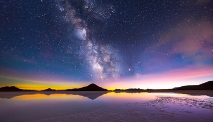 Wall Mural - the salar de uyuni experience a night of milky way viewing in bolivia