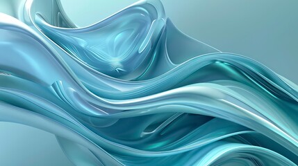 Wall Mural - trendy flow abstract wallpaper background in deep light blue colors