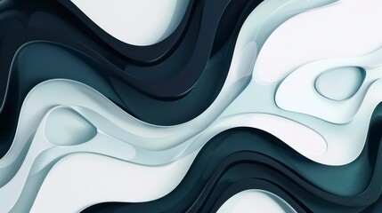 Wall Mural - trendy flow abstract wallpaper background in deep light blue colors