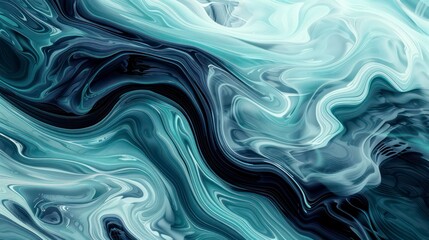 Wall Mural - trendy flow abstract wallpaper background in deep light blue colors