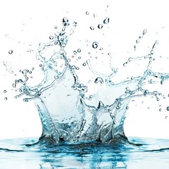 Wall Mural - water splash isolated on a white background 