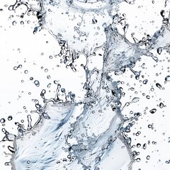 Wall Mural - water splash isolated on a white background 