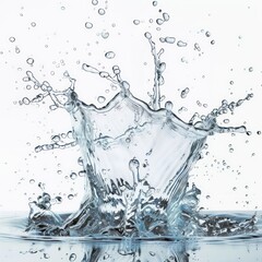 Wall Mural - water splash isolated on a white background 