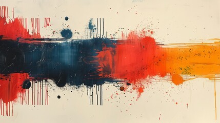 Wall Mural - splattered paint artistic illustration wallpaper with vibrant colors and bold strokes on a light bac
