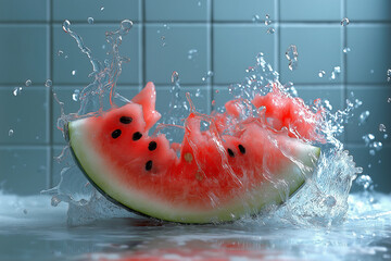 Canvas Print - Watermelon splash