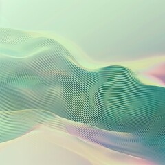 Wall Mural - minimalist generative artistic background with high-end holographic glitch gradient green tones