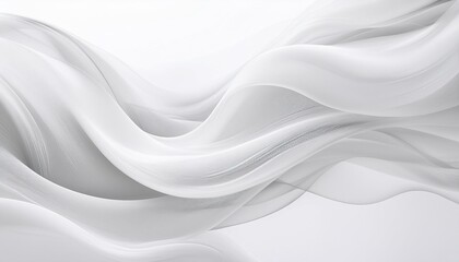 Wall Mural - soft waving smoke lined abstract background in white and grey colors