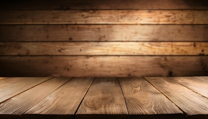 grunge wooden table and blurred old dark wooden background