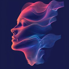 Wall Mural - generative portrait with amazing posture and modern aesthetics