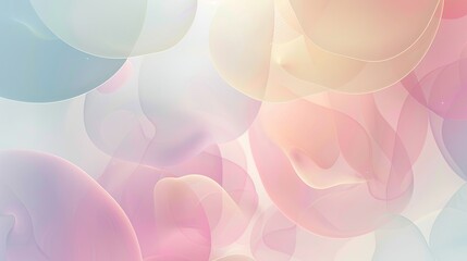 Wall Mural - Subtle and soft gradient shapes in pastel hues