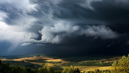 Poster - dark clouds before a thunder storm