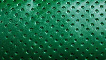 Wall Mural - leather texture background part of perforated green leather details perforated leather texture background texture leather