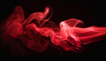 Poster - realistic red smoke mist effect element