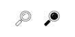 © pixel Btyess - magnifier set icon with white background vector stock illustration