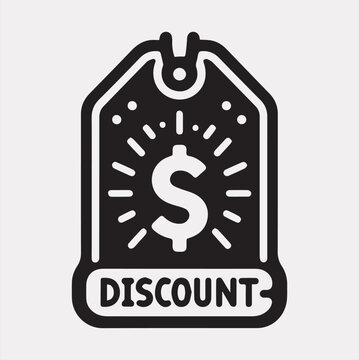 black friday Discount label vector silhouette on a white background