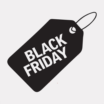 black friday Discount label vector silhouette on a white background