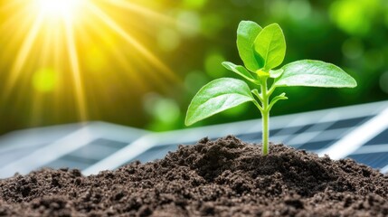 Nature Meets Technology: Sprout and Solar Panels in Harmony