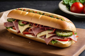 Delicious tasty chopped Italian sandwich