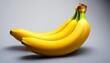 © Louis - ripe yellow banana texture on grey sweet banana on grey setting grey tone with fresh banana yellow banana tropical fruit presentation on grey banana snack on grey background