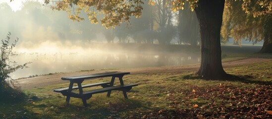 Poster - Early morning shots in the park with a copy space image