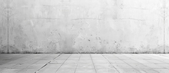 Leinwandbilder - White cement or concrete wall texture with copy space image and paper texture creating an empty area