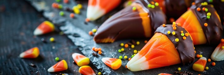 Wall Mural - Spooky Candy Corn Delights