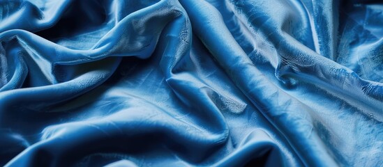 Aufkleber - Soft and smooth light blue velvet fabric texture for a copy space image