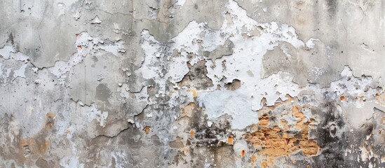 Aufkleber - An old weathered concrete wall provides a textured backdrop with space for incorporating designs in the image. Creative banner. Copyspace image
