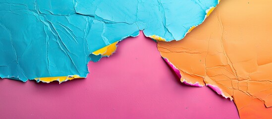 Aufkleber - Vibrant torn paper backdrop with copy space image available