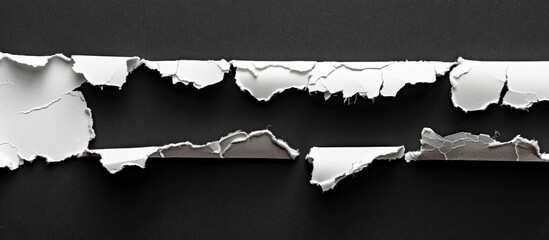 Aufkleber - Piece of torn paper revealing a copy space image against a black backdrop