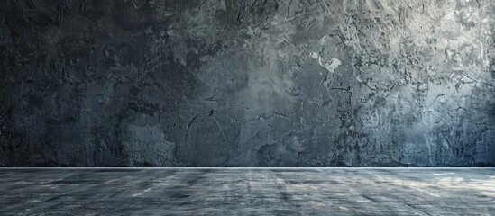 Leinwandbilder - A textured gray concrete wall with stucco creates a backdrop for the copy space image