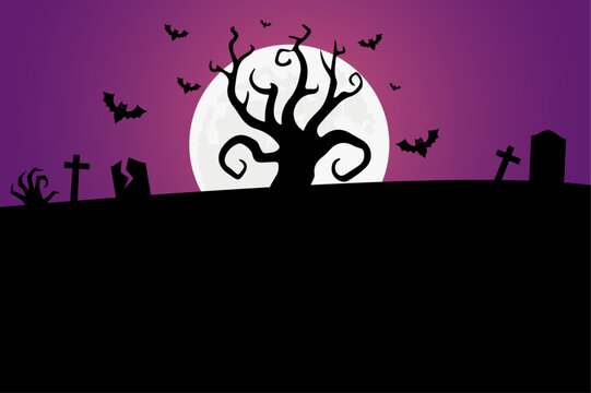 Dark and creepy banner for Halloween party invites.
