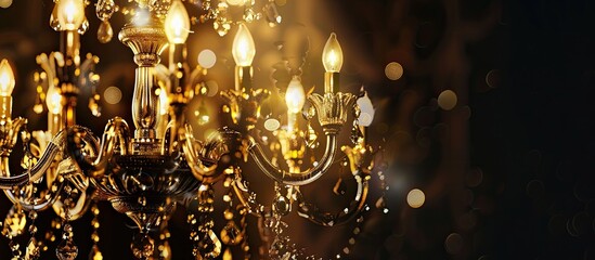 Poster - Luxurious chandelier design with ample copy space image