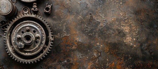 Aufkleber - Unused vintage car clutch parts with a blank copy space image