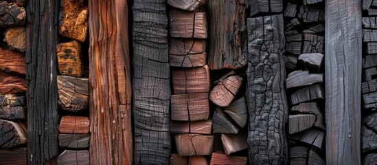 Sticker - Varieties include natural wood charcoal traditional or hardwood shown in a copy space image