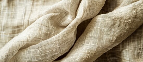 Fototapete - Background with linen texture and copy space image available