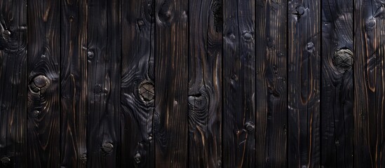 Wall Mural - Old natural patterned dark wood texture providing a backdrop for graphic design with copy space image